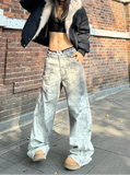 Emo Stylish Loose Washed Wide Leg Jeans
