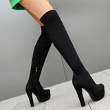 Winter Sexy Zip Detail High Heels Boots