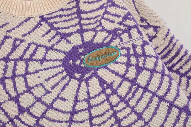 Spider Pattern High-Quality Knitted Sweater