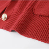 Women's Red Knitted Sweater