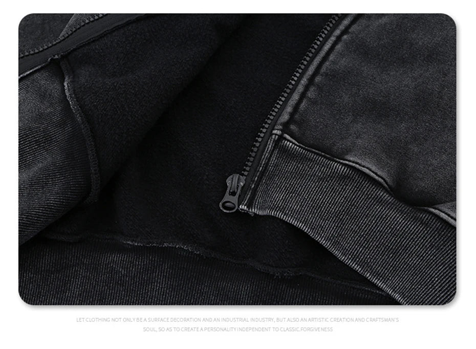 Retro Black Oversized Hoodie