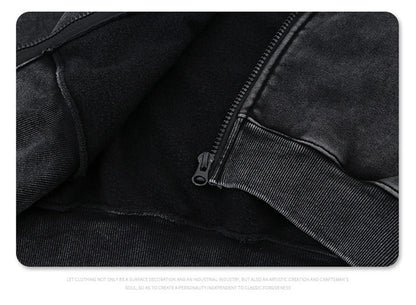Retro Black Oversized Hoodie