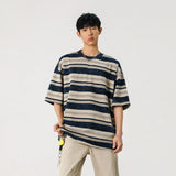 Breathable Striped Short Sleeve T-Shirt
