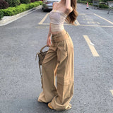 Elevated High Waisted Belted Cargo Pants