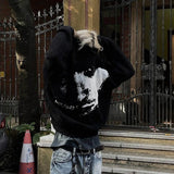 Gothic Streetwear Jacquard Long Sleeve Sweater
