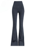 Women High Waist Flared Denim Leggings Jeans
