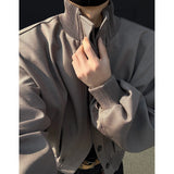 Cool Trendy Oversized Stand Up Collar Jacket