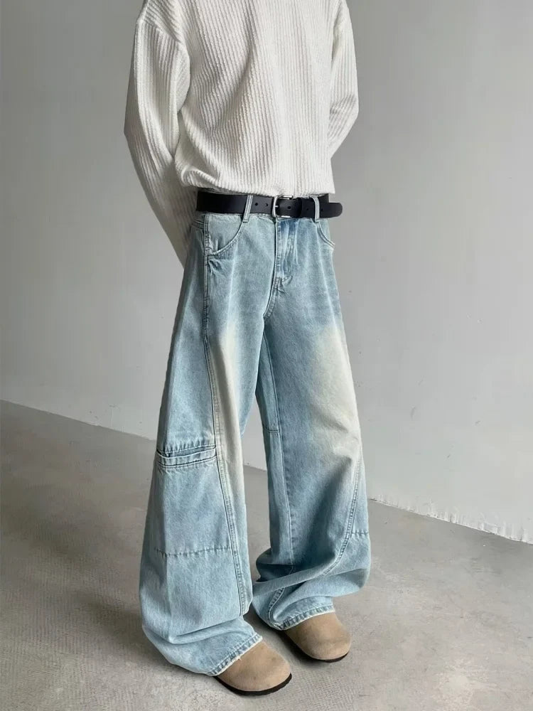 Iconic Blue Washed Baggy Denim Jeans