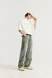 Hand-Painted Wide Leg High Street Jeans