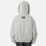 Stylish Lightweight Padded Fur Down Jacket