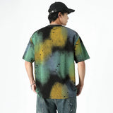 Trendy Tie Dye Ripped Hole Short Sleeve T-Shirt