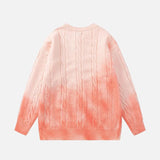 Y2K Colorful Gradient Cable Knit Sweater