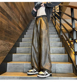 Casual Wide Leg PU Motorcycle Leather Pants