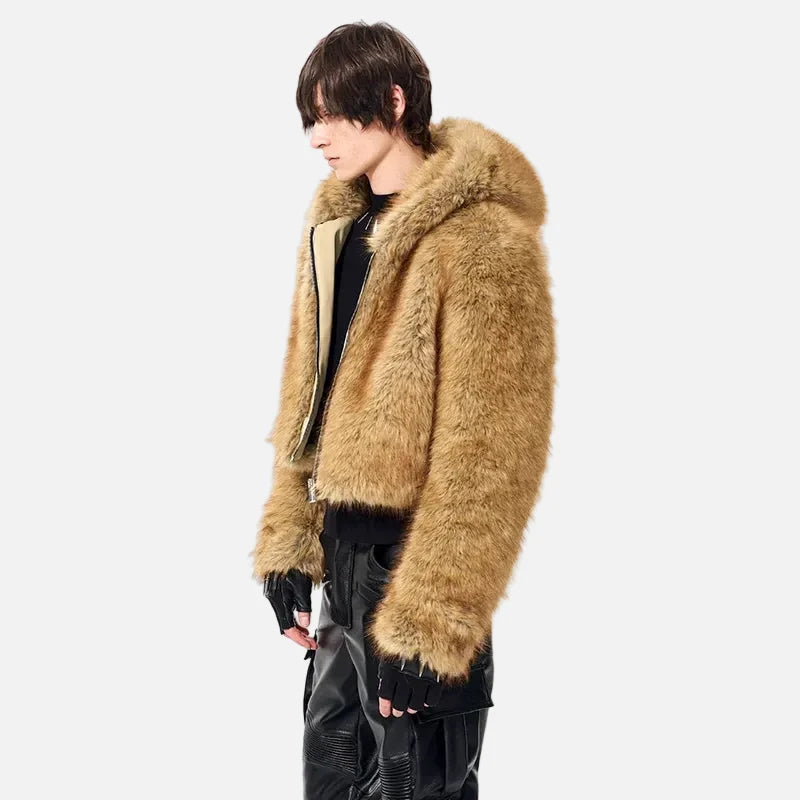 Luxury Personalized Pattern Faux Fur Jacket