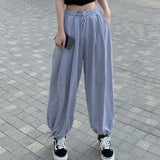 Women American Style Loose Wide Leg Sweatpants