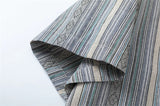 Men Oversized Striped Short Sleeve Argyle Shirt