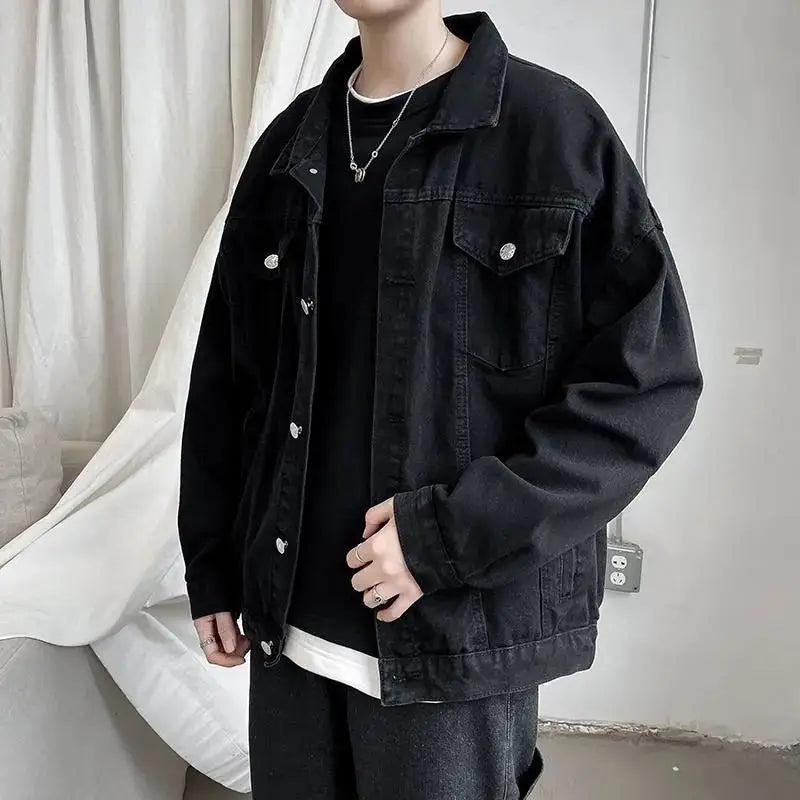 Stylish Solid Color Loose Fit Button Denim Jacket