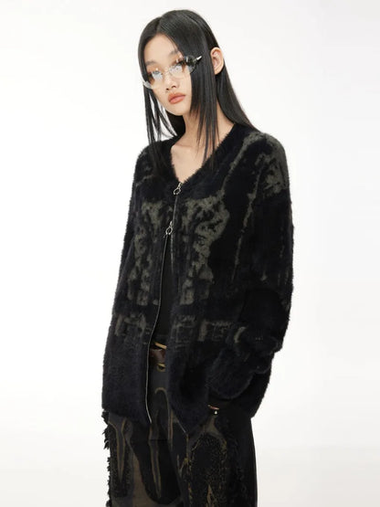 Y2K Casual Layers Black Knitted Sweater