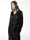 Y2K Casual Layers Black Knitted Sweater