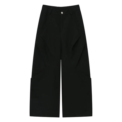 Diamond Patchwork Pleated Casual Pants