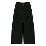 Diamond Patchwork Pleated Casual Pants