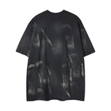 Fashionable Bold O-Neck Collar Graffiti Letter T-Shirt