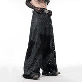 Pearl Patchwork Sequins Denim Jeans