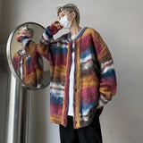 Effortless Punk Knitted Oversized Cardigan
