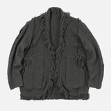 Chic Retro Tassel Ripped Long Sleeve Cardigan