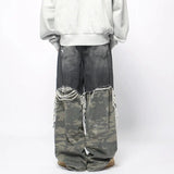 Stylish Camo Printed Straight Denim Jeans