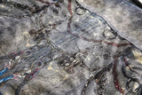 Abstract Chain Detail Denim Jacket