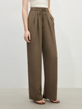 Elastic High Waist Linen Pants