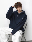 Streetwear Hip Hop Heavyweight Half Breasted Hoodie