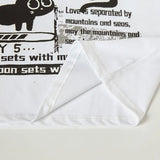 Y2K Funny Black Cat Cartoon Graphic Cotton T-Shirt
