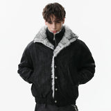 Streetwear Winter Vintage Fur Thicken Parkas Jacket