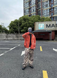 Retro Korean Style Patcwork Trend Flannel Shirt