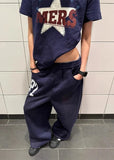 High-Quality Oversized Letter Print Dance Jogger