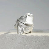 Adjustable Retro Half-Face Mask Ring