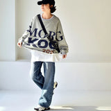 Comfort  Personality Broken Letter Sweatshirt