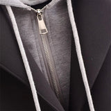 Versatile Fake Two Piece Detachable Hooded Coat
