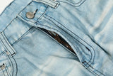 Vintage Distressed Washed High Street Wide Leg Jeans