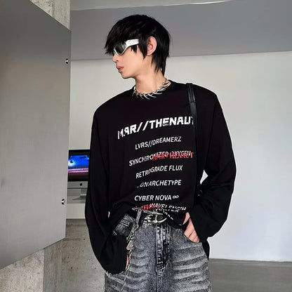 Statement Piece Round Collar Long T-Shirt