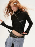 Women Korean Slim Turtleneck T-Shirt
