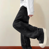 Patchwork Korean Style Wide Leg Casual Sweatpants