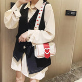 Y2K Heart Buckle Cross Bag