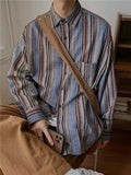 Trendy Oversize Stripe Shirt