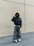 Winter Cool Parkas Removable Hat Boomber Jacket