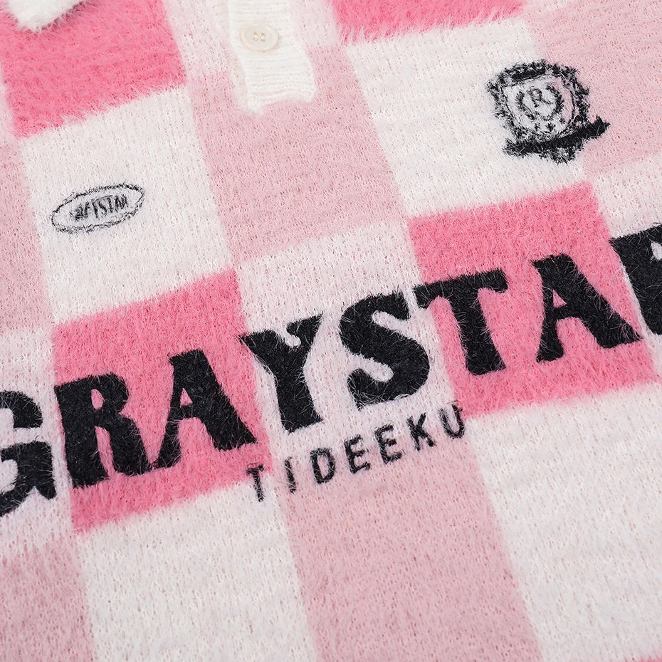 Y2K Graystar Grid Sweater