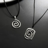 Geometric Spiral Pendant Necklaces