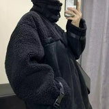 Warm Streetwear Fleece Lined Faux Fur Jacket